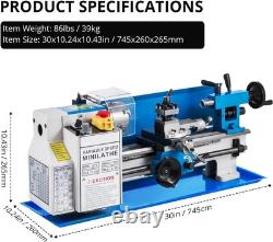 Metal Lathe 7x12High-Grade Construction Precise Variable Speed Control 2500RPM