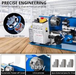 Metal Lathe 7x12High-Grade Construction Precise Variable Speed Control 2500RPM