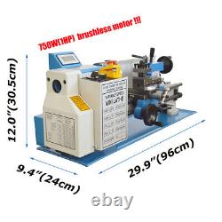 Metal Lathe 7x14 Lathe Variable Speed Turning Machine with 750W Brushless Motor
