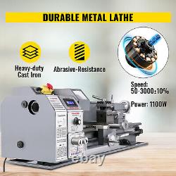 Metal Lathe Mini Lathe 8.7x23.6 1.1KW for Counter Face Turning Brushless Motor