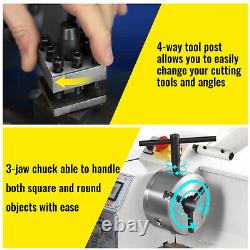 Metal Lathe Mini Lathe 8.7x23.6 1.1KW for Counter Face Turning Brushless Motor