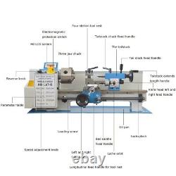 Metal Lathe Precision Bench Lathe Brushless Motor All Metal Gears Variable Speed