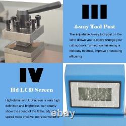 Metal Lathe Precision Bench Lathe Brushless Motor All Metal Gears Variable Speed