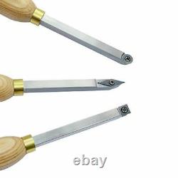 Mini Carbide Tipped Wood Lathe Turning Tools Combo Set Rougher Detailer Finisher