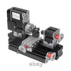 Mini Lathe Kit, 12V DC 60W 12000RPM High Power Micro Lathe Machine Mini Lathe