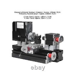 Mini Lathe Kit, 12V DC 60W 12000RPM High Power Micro Lathe Machine Mini Lathe