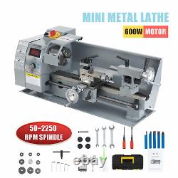 Mini Lathe Machine 2500rpm for Turning Cutting Drilling Threading Metal 8x14in