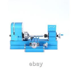 Mini Metal Lathe Machine Motorized Metalworking DIY Tool Benchtop for Hobby