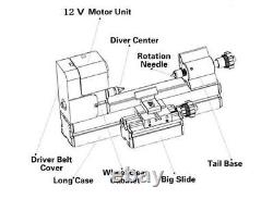 Mini Metal Lathe Machine Motorized Metalworking DIY Tool Benchtop for Hobby