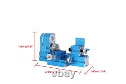 Mini Metal Lathe Machine Motorized Metalworking DIY Tool Benchtop for Hobby