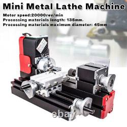 Mini Motorized Lathe Machine 24W Tool Metal Woodworking Hobby Modelmaking