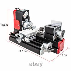 Mini Motorized Lathe Machine 24W Tool Metal Woodworking Hobby Modelmaking