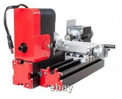 Mini Motorized Lathe Machine 24W Tool Metal Woodworking Hobby Modelmaking