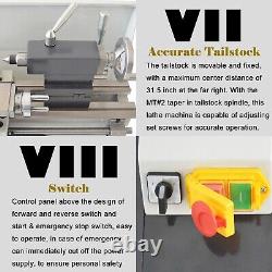 Miniature High Precision Electronic Metal Lathe Metric Thread 110V RC-210E Model