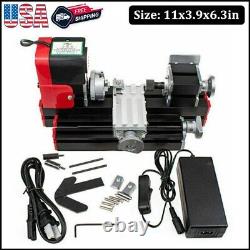 Multifunction Mini Metal Lathe Miniature Motorized DIY Lathe Machine 20000RPM