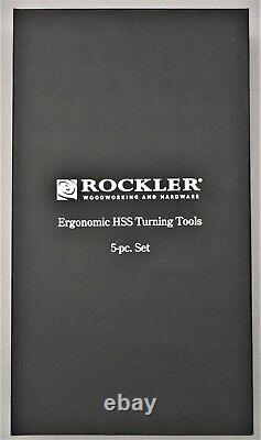 NEW ROCKLER 5 pc. TURNING TOOL SET 19 1/4 HSS LATHE WOODTURNING BOXED ERGONOMIC