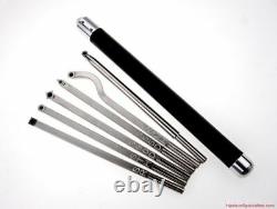 Package of 6 Carbide Simple Woodturning Tools & Handle for Wood Turning Lathe