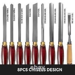 Pro Hss High Speed Steel Wood Turning Lathe Tools Chisel Gouge Woodworking Set