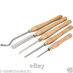 Professional 5 Pc Hss Wood Lathe Bowl Hollowing Turning Chisel Set With Case