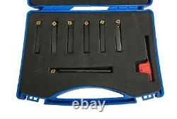 Rdgtools 7pc 10 MM Indexable Lathe Turning Tool Boring Bar Set Ccmt 06 Myford