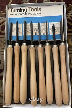 Rockwell Wood Lathe Turning Chisel Tools 16, Set of 8, Hard to find EXCELLENT