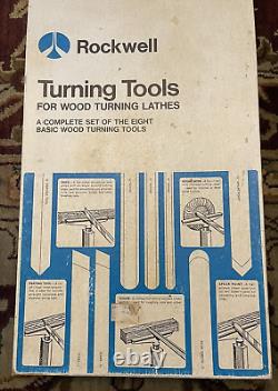 Rockwell Wood Lathe Turning Chisel Tools 16, Set of 8, Hard to find EXCELLENT