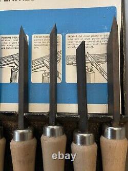 Rockwell Wood Lathe Turning Chisel Tools 16, Set of 8, Hard to find EXCELLENT