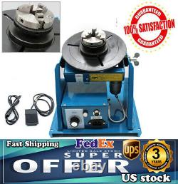 Rotary Welding Positioner Turntable Table 2.5 3 Jaw Lathe Chuck 2-10RPM Table