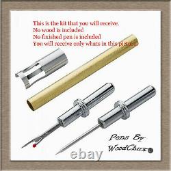 Seam Ripper Or Stiletto Handle Kit Wood Turning Lathe Woodturning Chrome or Gold