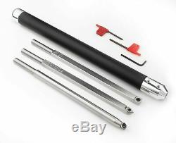 Set of 3 Carbide Simple Woodturning Tools & Handle Wood Lathe Cutting Turning