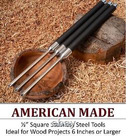 Simple Woodturning Tools Carbide Lathe Tool Set of 3 with Handles for Wood Lathe