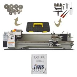 TECHTONGDAInch Precision Metal Bench Lathe 832 900W Machinery Turning Lathe