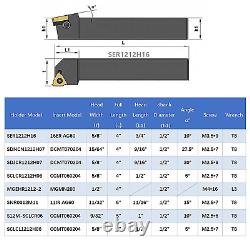 Turning Holders 8 Sets 1/2 Shank Lathe Turning Tool Holders with Indexable Carb