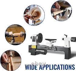 UOKRR Mini Wood Lathe for Woodworking 8 x 12 Wood Turning Lathe 1/3HP 750-3200