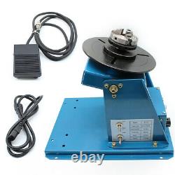 US 110V Rotary Welding Positioner Turntable Table 2.5 3 Jaw Lathe Chuck 2-20RPM