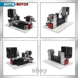 US? 60W Mini Lathe 12000rpm Micro Machine Tool for Hobbyist Woodworking Craft