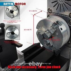 US? 60W Mini Lathe 12000rpm Micro Machine Tool for Hobbyist Woodworking Craft