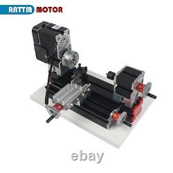 US? 60W Mini Lathe 12000rpm Micro Machine Tool for Hobbyist Woodworking Craft