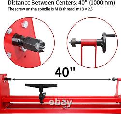 Upgraded Wood Lathe 14 X 40, Power Wood Turning Lathe Adjustable 4 Speed 1100/