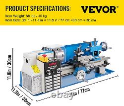 VEVOR Mini Metal Lathe, 7X14, Benchtop Metal Lathe, 550W Variable Speed 2250 R