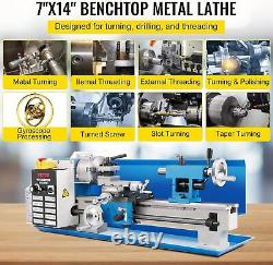 VEVOR Mini Metal Lathe, 7x14 Benchtop Metal Lathe, 550W Variable Speed