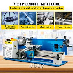 VEVOR Mini Metal Lathe Machine 7x14 550W Variable Speed 0-2250 RPM With Tools