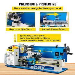 VEVOR Mini Metal Lathe Machine 7x14 550W Variable Speed 0-2250 RPM With Tools