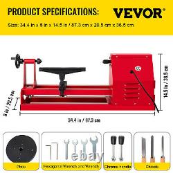 VEVOR Wood Lathe 14 x 40 Power Wood Turning Lathe 14 x 20 Small Lathe