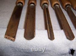 Vintage Buck Bros. 8 Piece Wood Turning Chisel Tool Set 16 Long New In Box