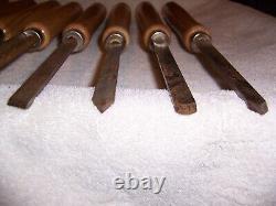 Vintage Buck Bros. 8 Piece Wood Turning Chisel Tool Set 16 Long New In Box