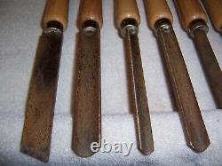 Vintage Buck Bros. 8 Piece Wood Turning Chisel Tool Set 16 Long New In Box