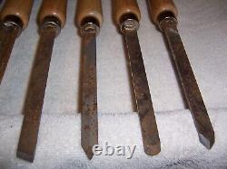 Vintage Buck Bros. 8 Piece Wood Turning Chisel Tool Set 16 Long New In Box