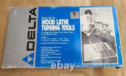 Vintage New In Box Delta Steel Blades Wood Lathe Turning Tools Set