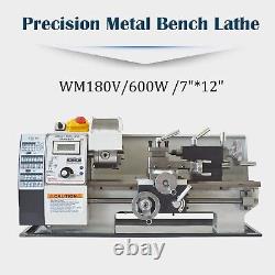 WM180V 110V Precision Mini Metal Lathe Brushless Motor Inch Thread Lathe 600W